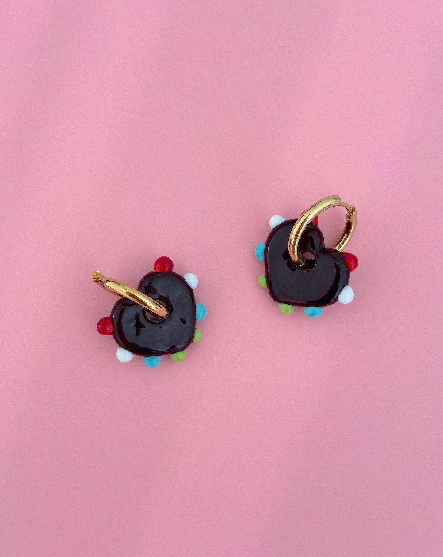 Pendientes Corazón Negro