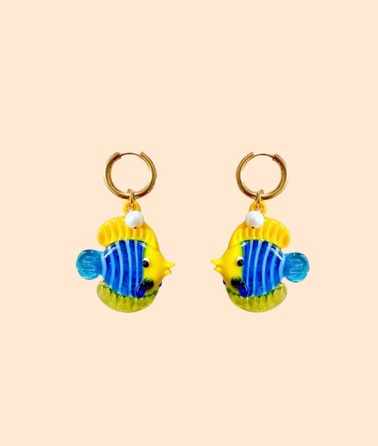 Pendientes Pez Azul