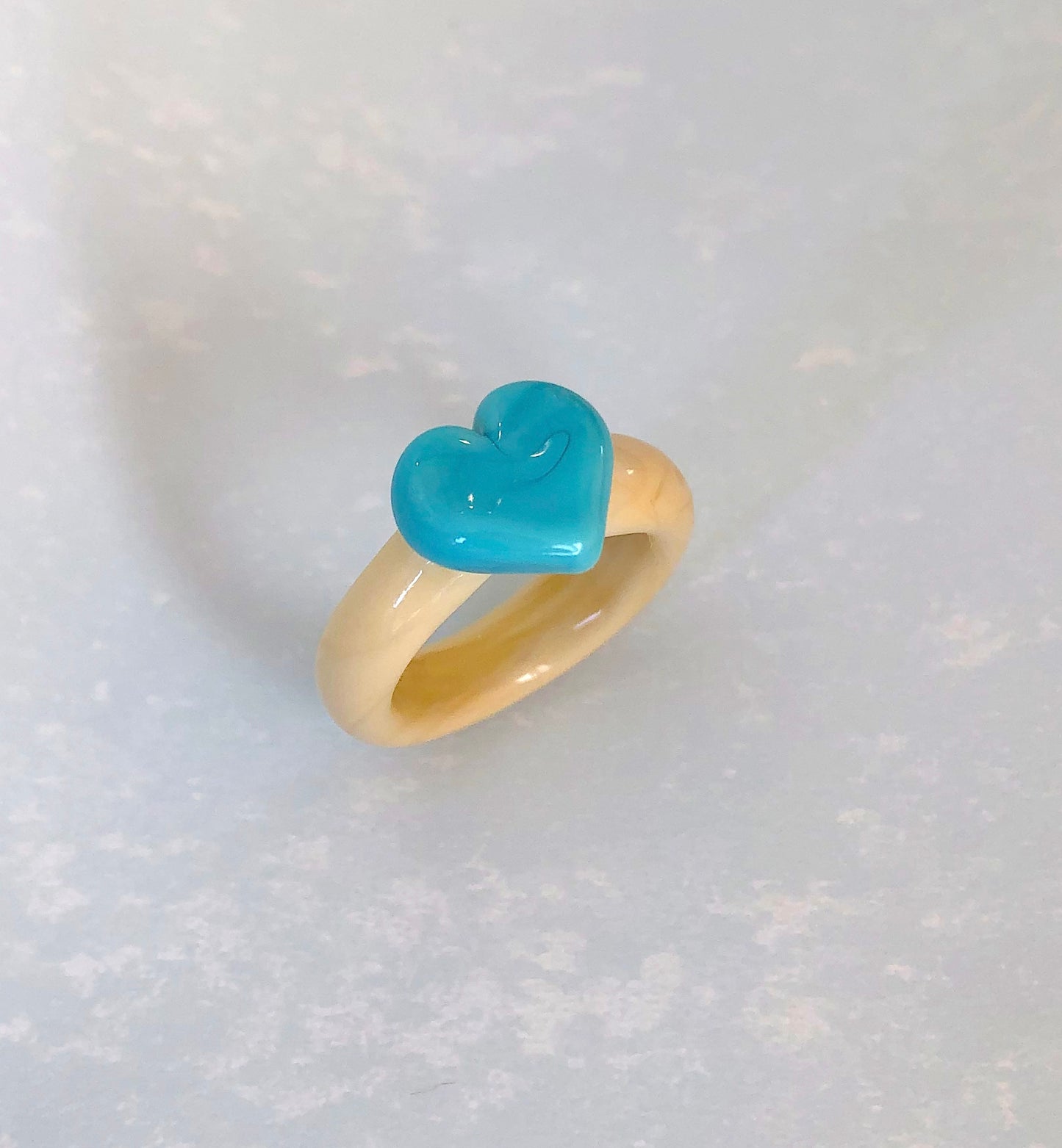 Anillo corazón azul