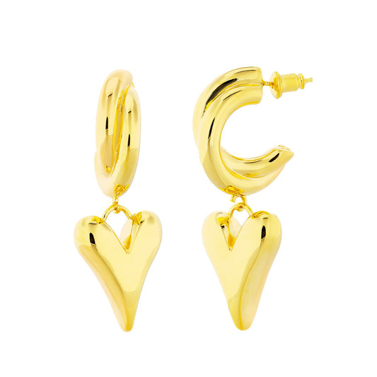 Pendientes Gold Heart