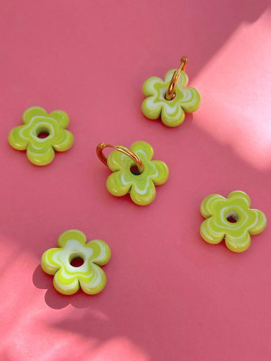 Pistachio Flower Earrings 