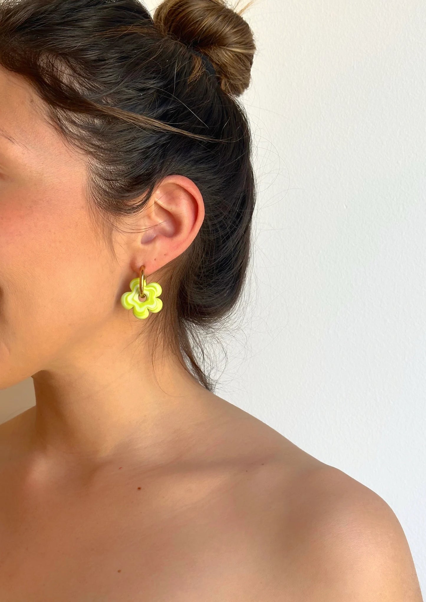 Pistachio Flower Earrings 